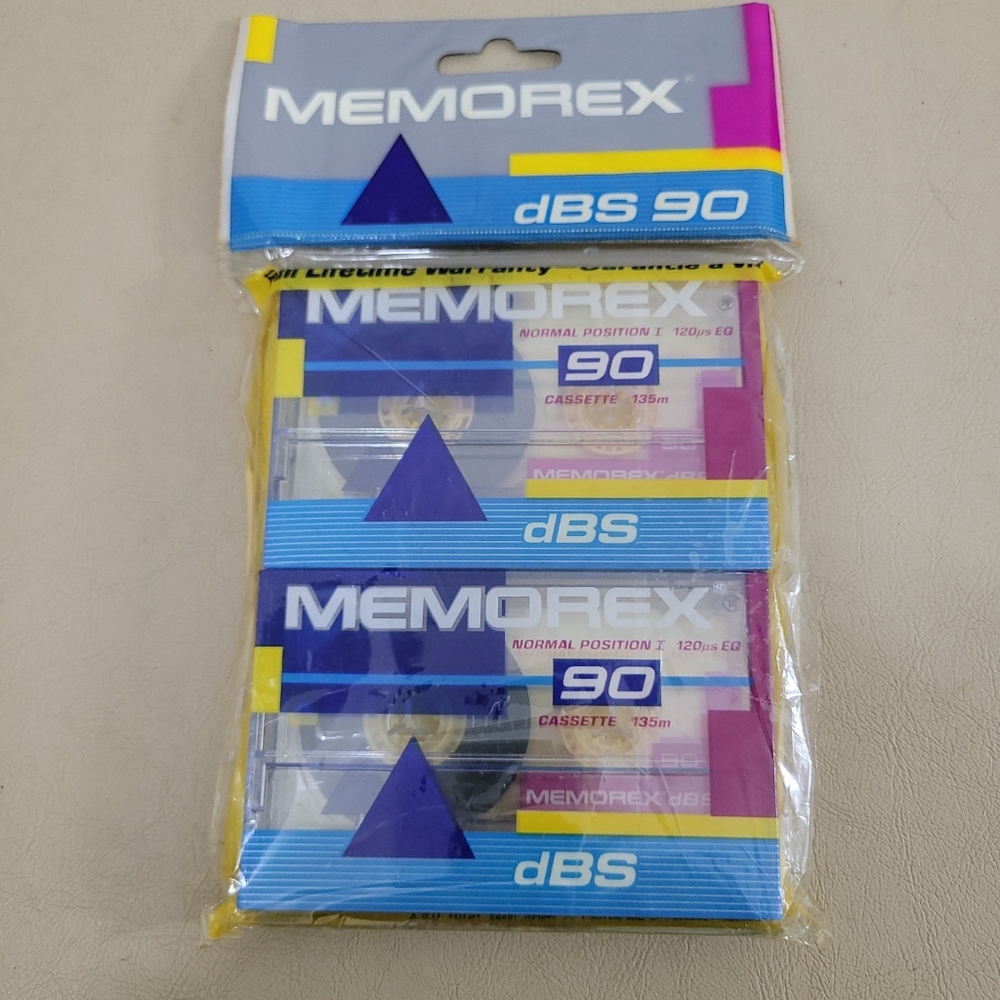 Vintage Memorex dBS 90 Min Cassette Tapes
